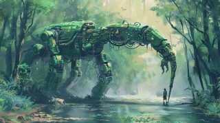 Robot Dinosaur HD Wallpaper