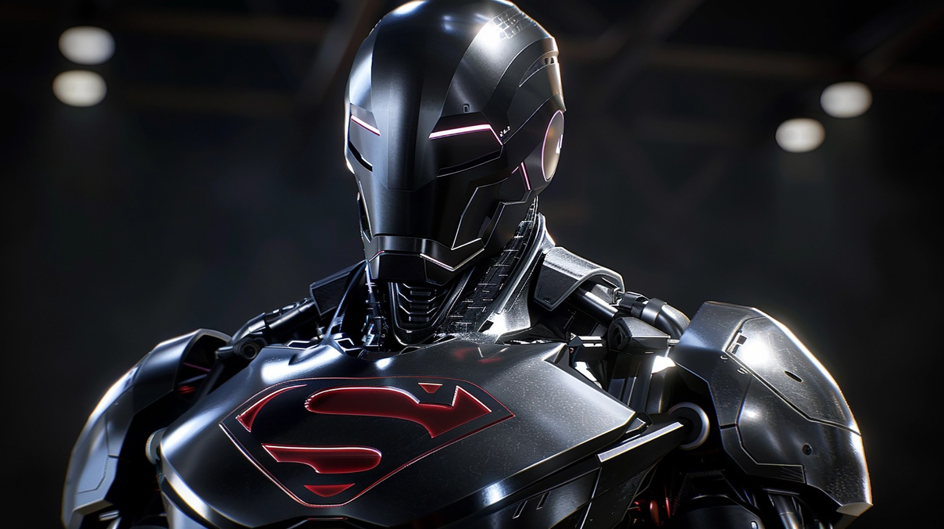 Mech Man of Steel: Robot Superman Desktop Wallpaper in Ultra HD