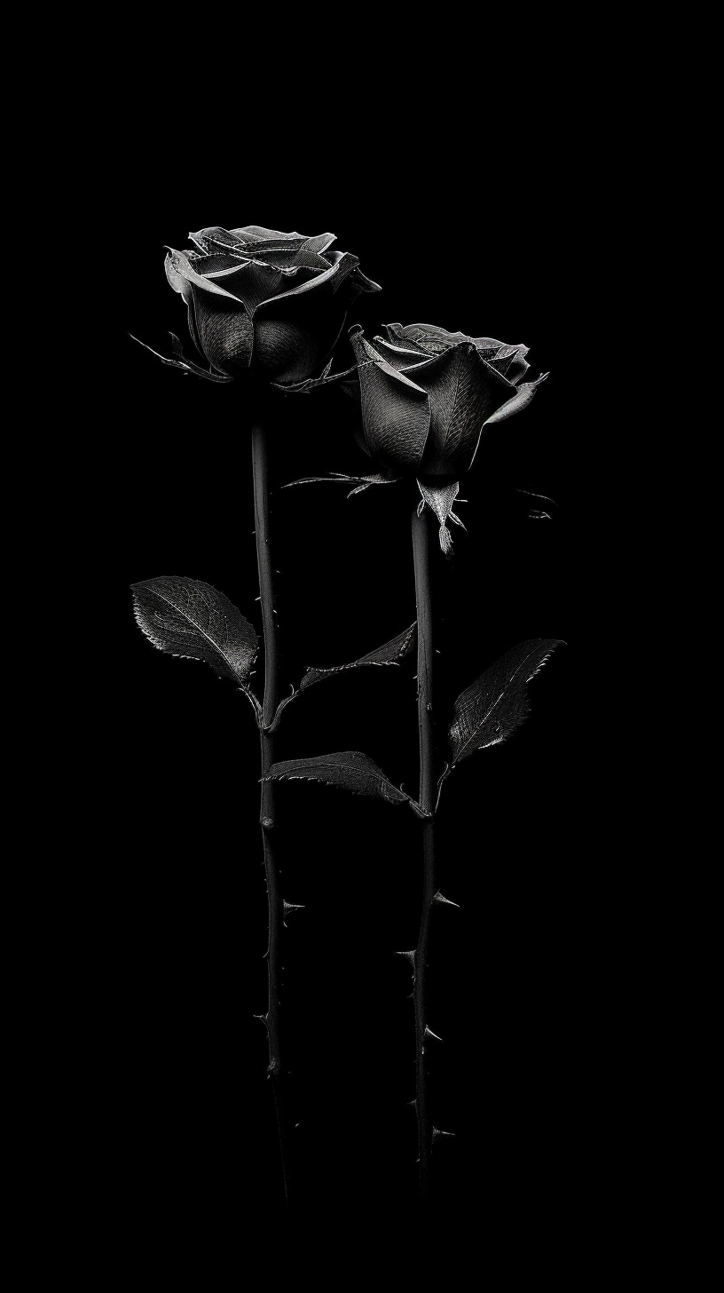 Gothic Noir Rose: Mobile Wallpaper