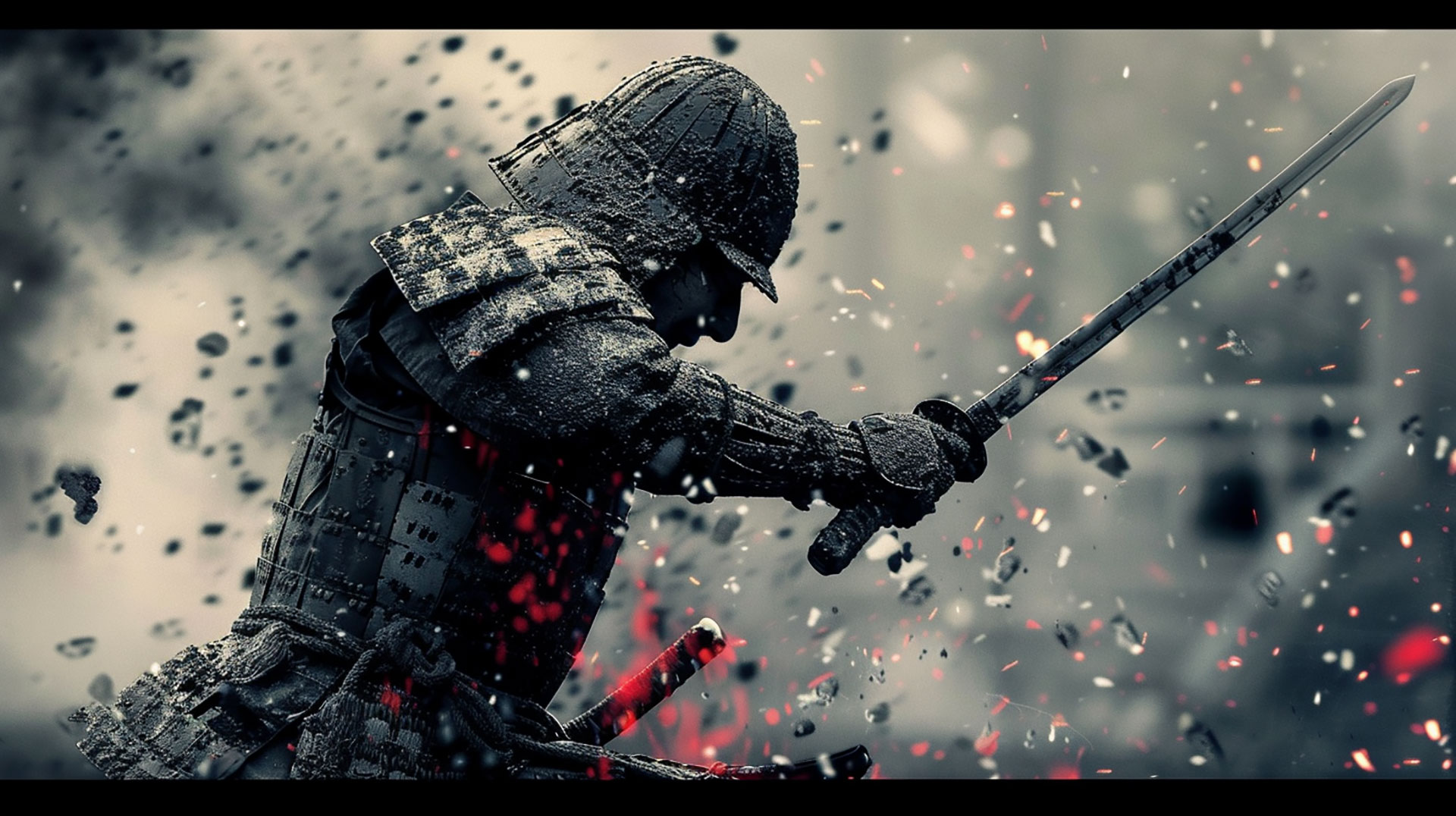 AI Samurai Wallpaper: 8K Digital Background for Desktop