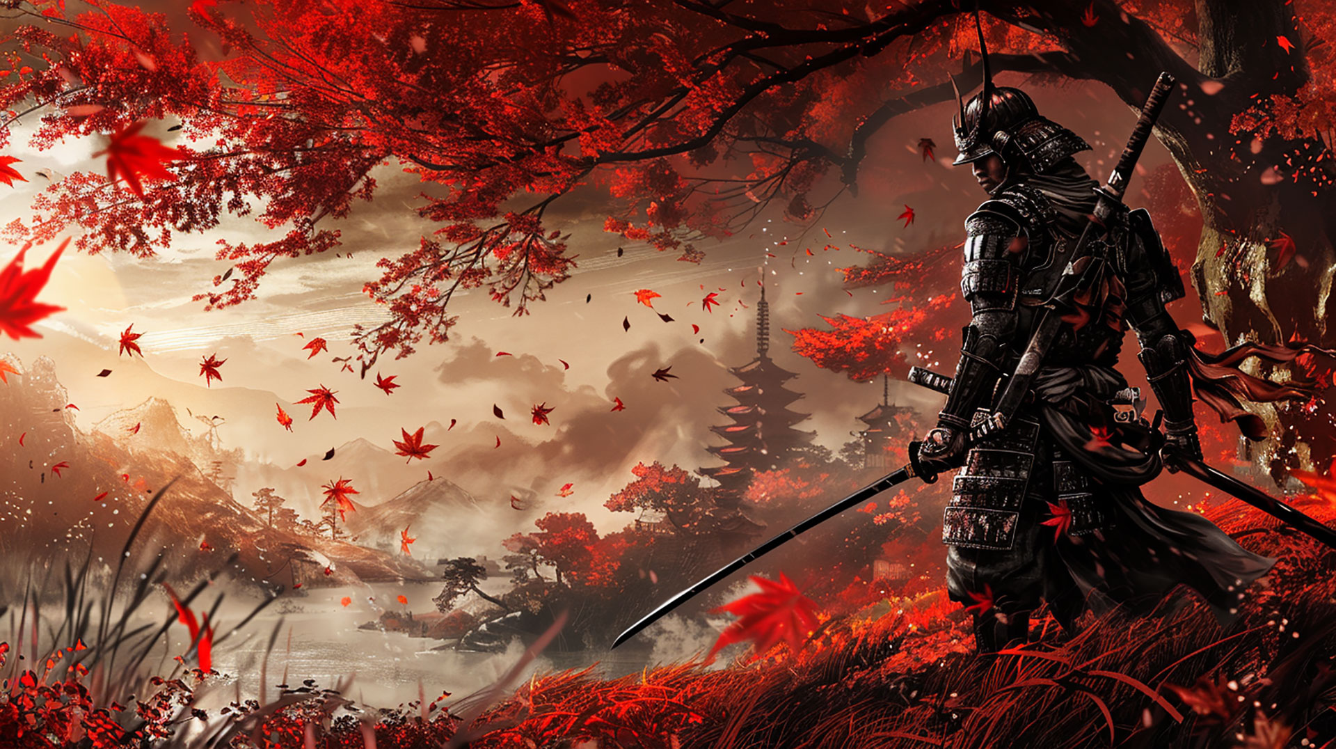 AI Samurai Wallpaper: HD Digital Background for Desktop