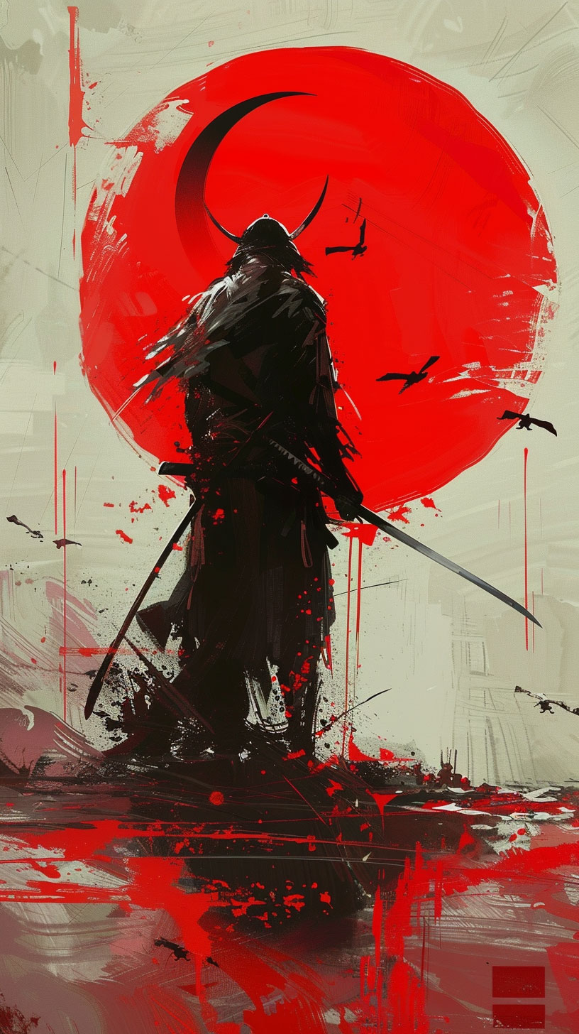 iPhone Samurai AI Wallpaper: HD Mobile Background