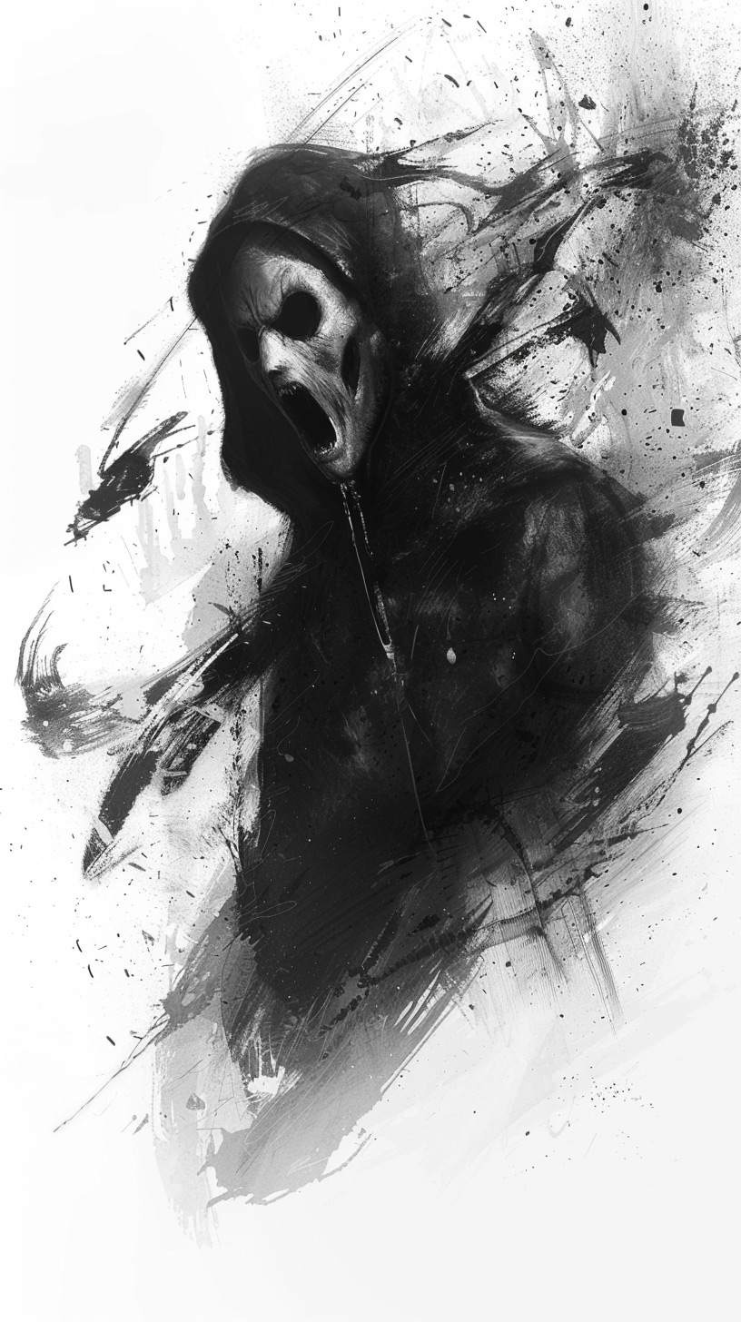 Haunting Scary Ghost Face for Android Wallpaper