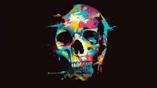 AI-Crafted HD Skull Wallpaper