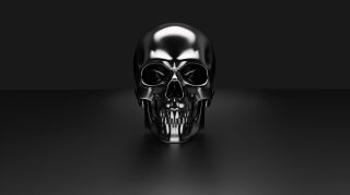 AI-Designed Sinister Skull Desktop Background