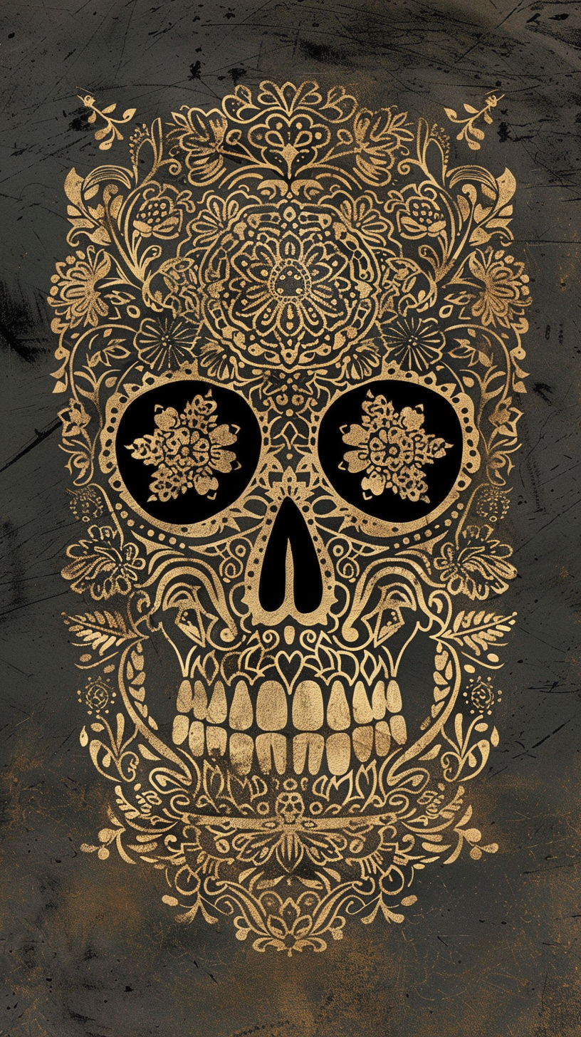 Gothic Skull iPhone Wallpaper