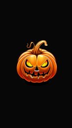 Sinister Glowing Pumpkin with Fog Wallpaper