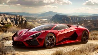 Futuristic Sport AI Supercar Wallpaper: Free Download