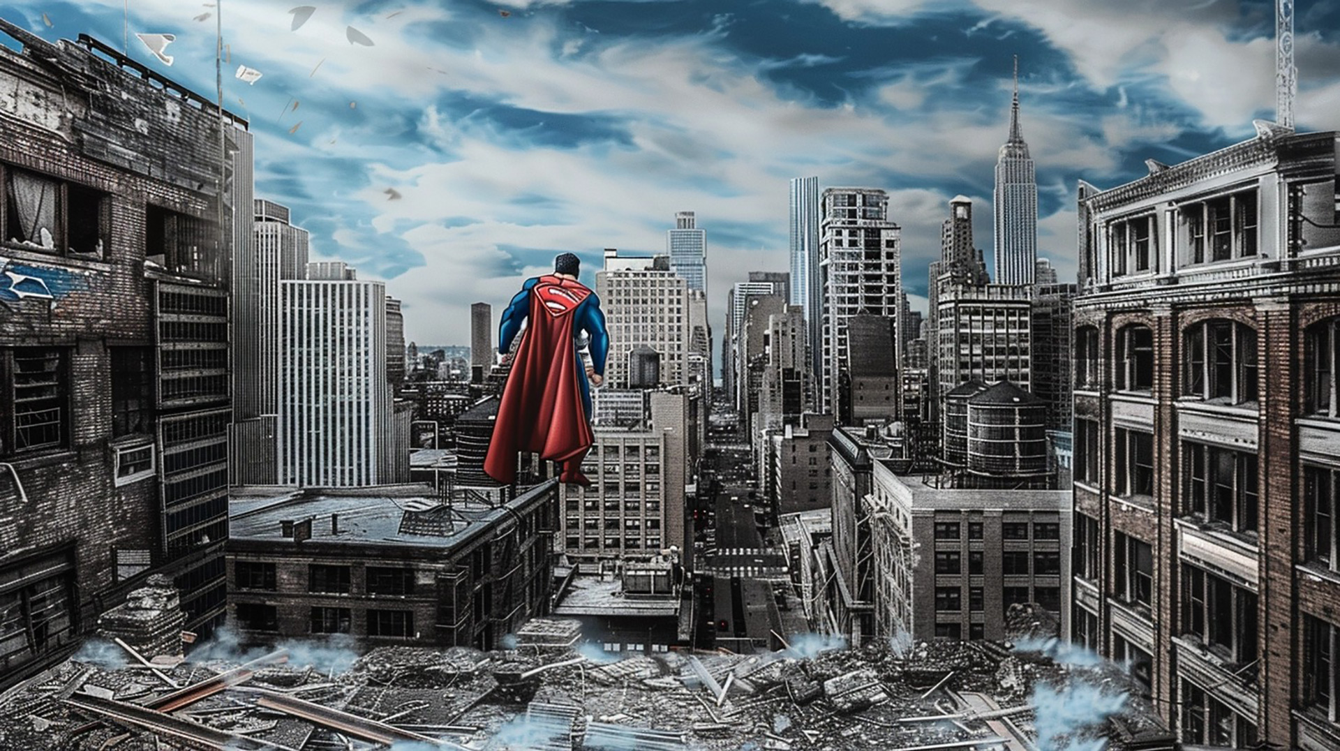 Metropolis Guardian: AI-Enhanced Superman Backgrounds
