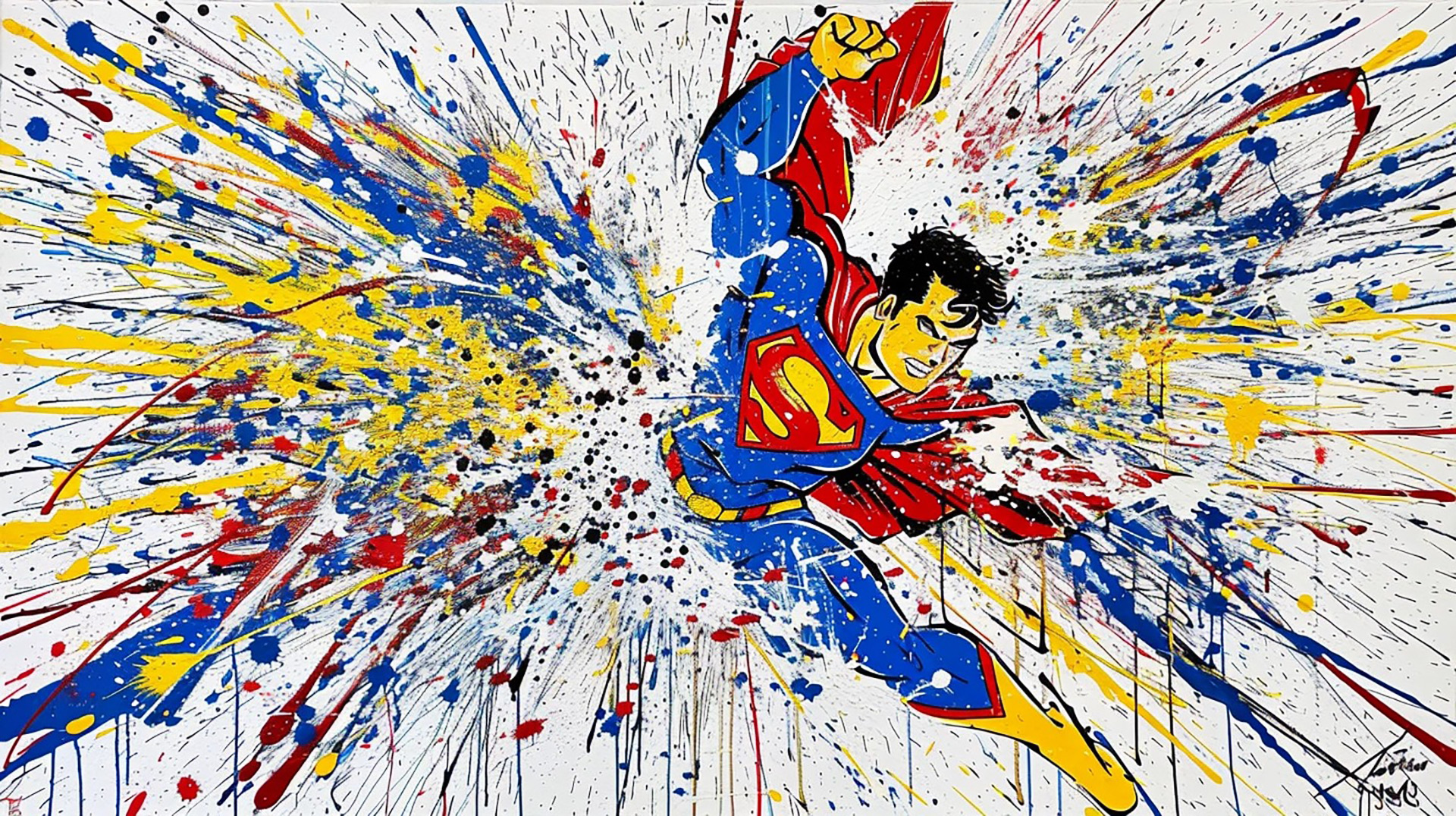 Mechanical Mastery: Robot Superman Artistic Backgrounds