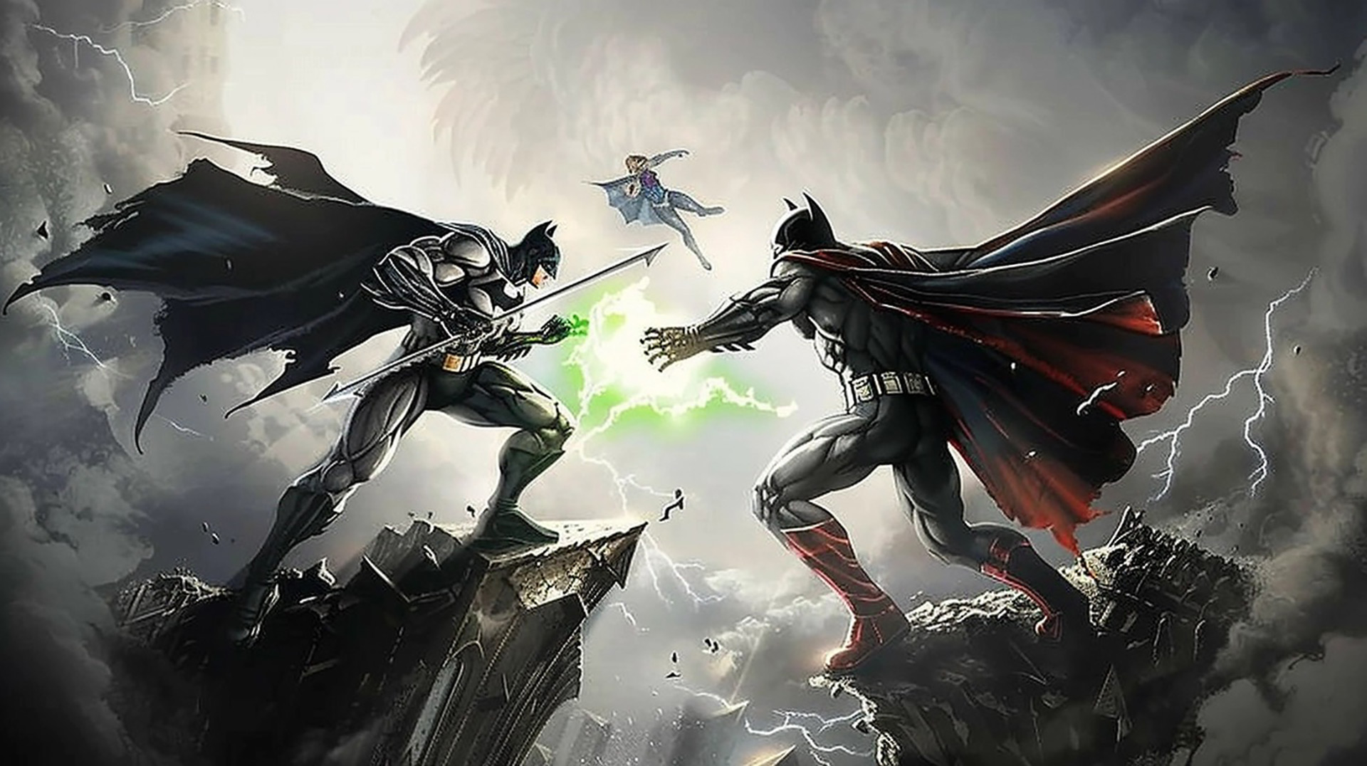 Heroic Struggle: Superman vs. Villain HD Desktop Backgrounds