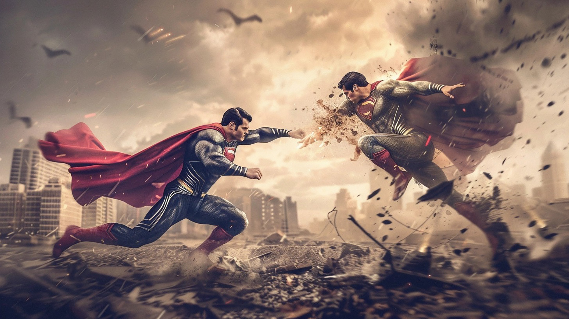 Ultimate Show of Strength: Superman Fight Ultra HD Wallpapers