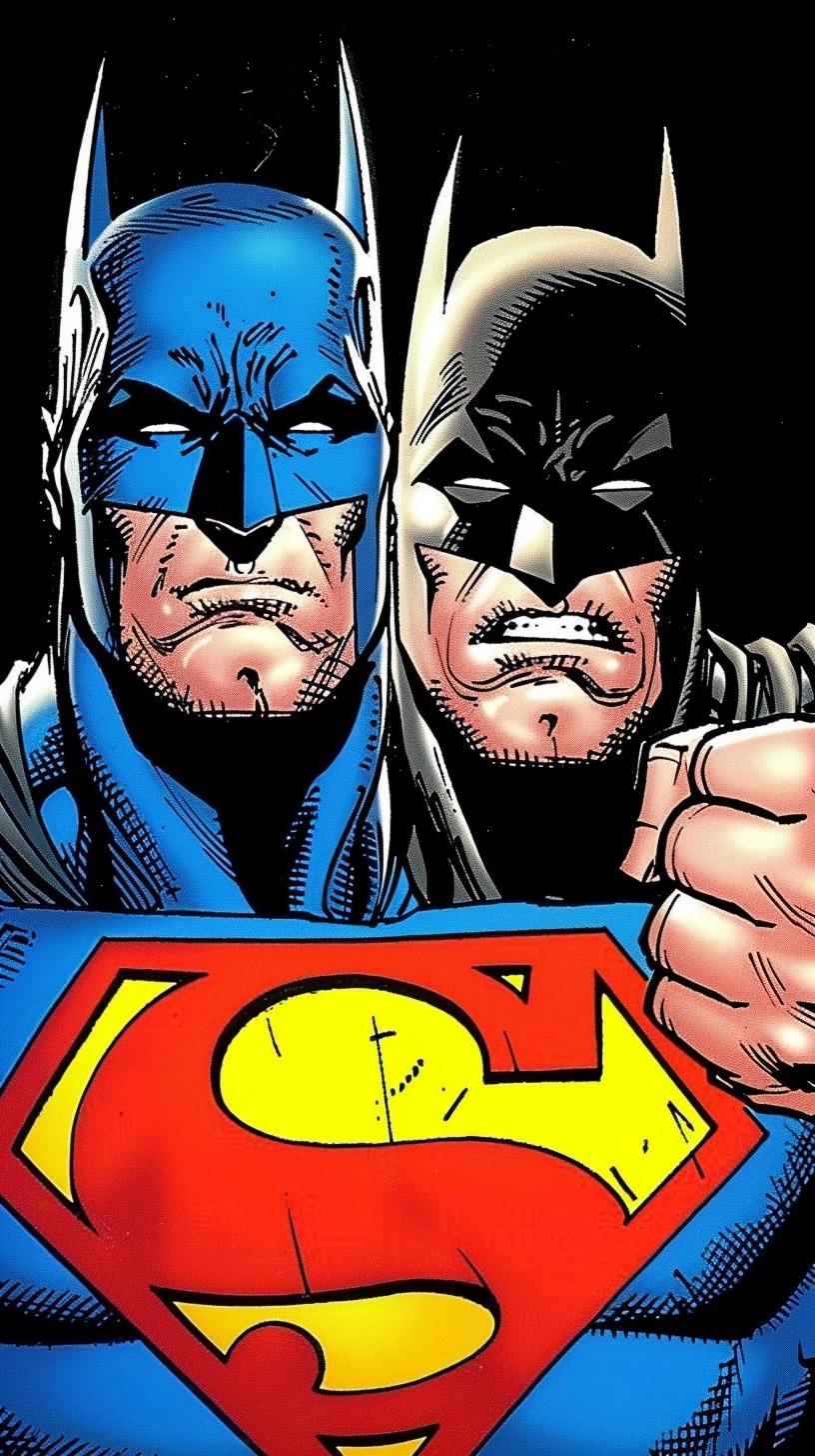 Heroic Team-Up: Superman and Batman Mobile Wallpaper for Vivo