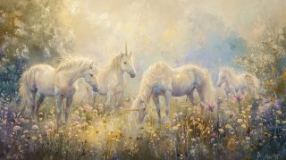 Digital Dreamland Delight: 4K Unicorn AI Background