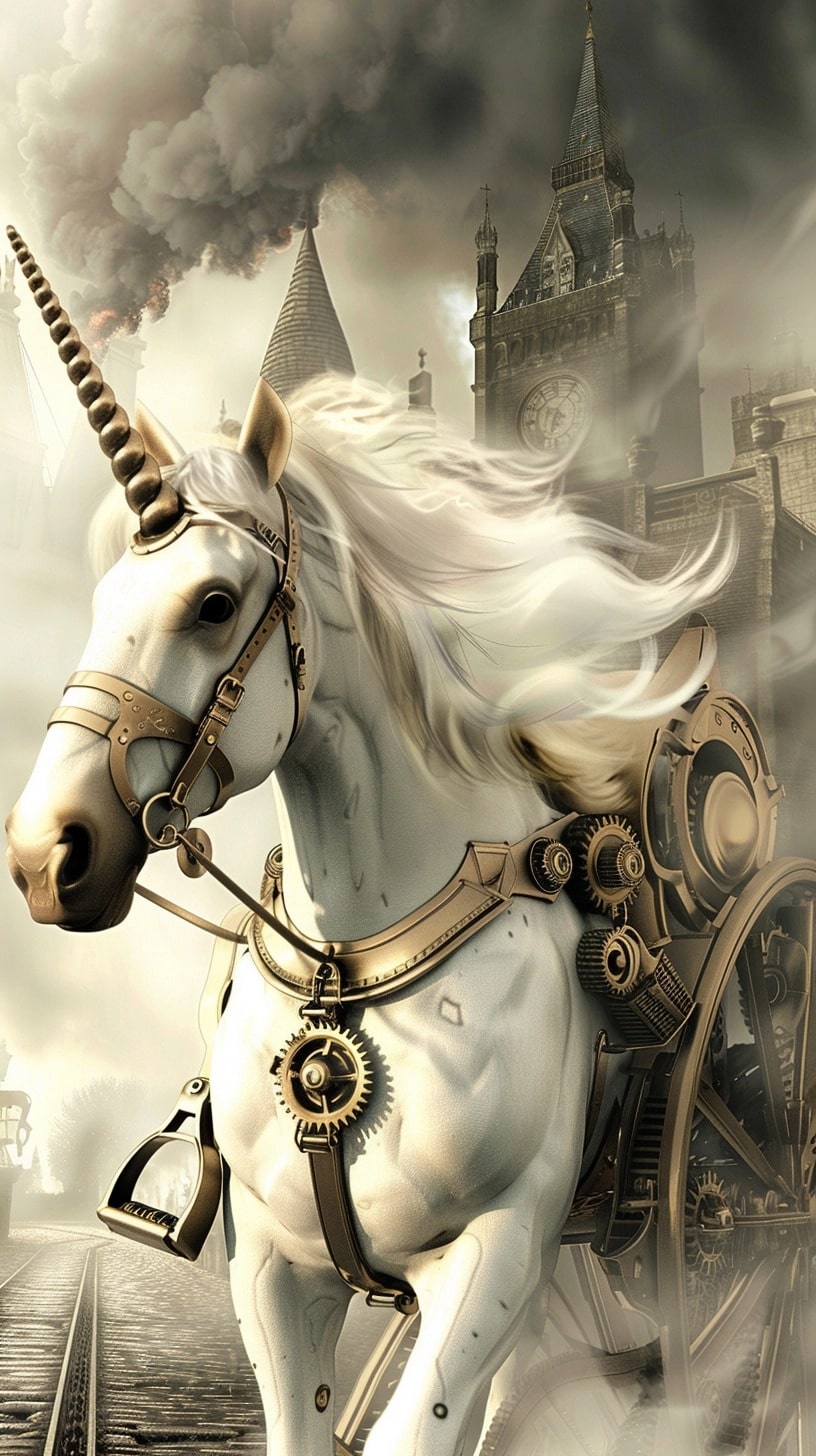 Enigmatic Enchantment: Unicorn Mobile Wallpaper for Huawei