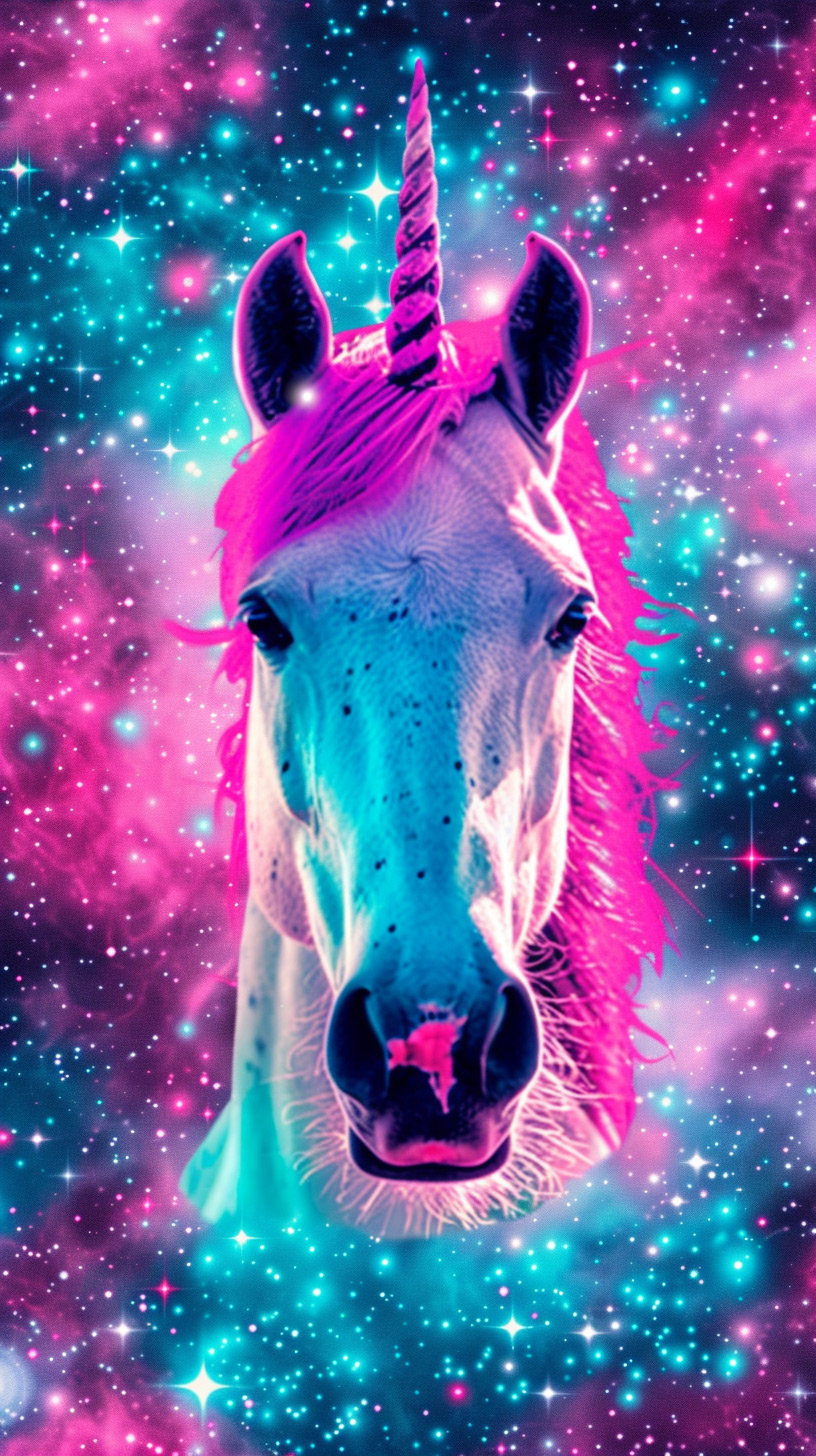 Watercolor Horse Galloping: HD AI Desktop Wallpaper