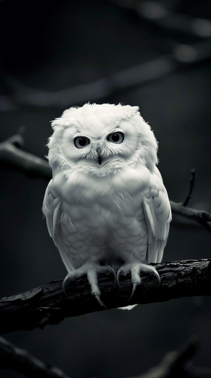 Elegant White Owl Wallpaper for Huawei Phones