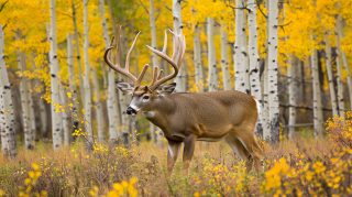 Whitetail Tranquility: AI-Generated Whitetail Deer Landscape