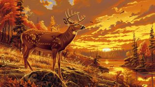 Majestic Whitetail: HD Digital Background