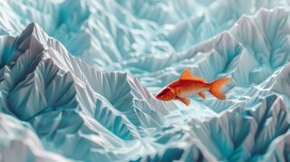 Futuristic 3D Fish AI Desktop Wallpapers