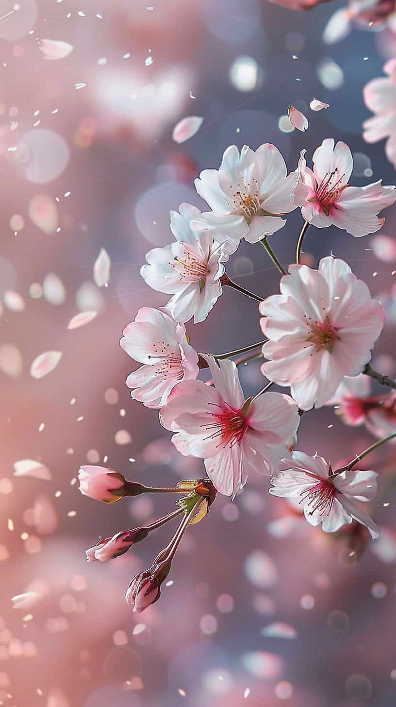 Charming Pink Blossoms Lock Screen Wallpaper