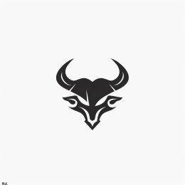 High Resolution Black Bull Logo for Bold Brands