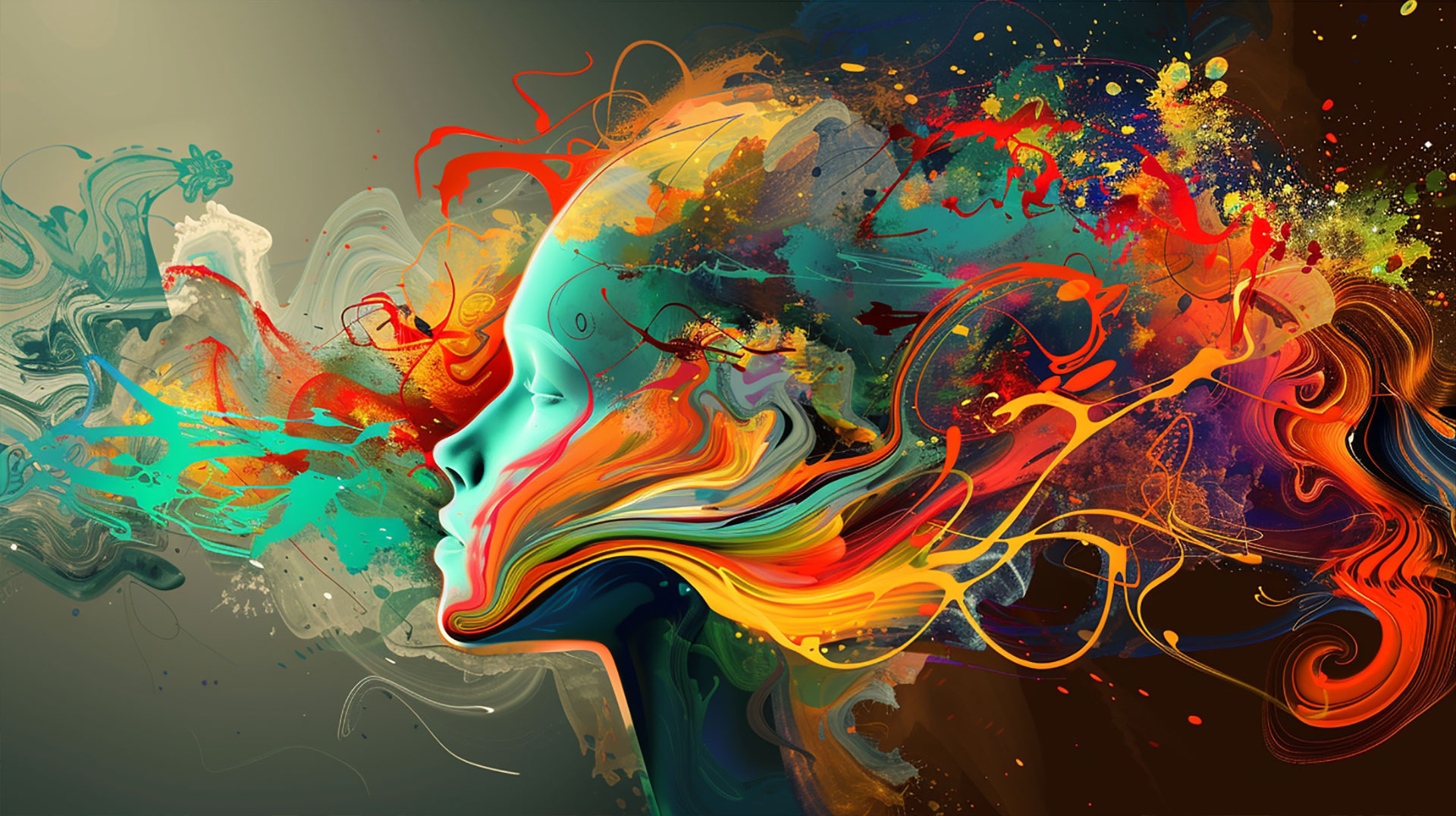 High-Resolution Abstract Brain Wallpaper for PC