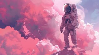 Aesthetic Astronaut HD Wallpaper: 16:9 Aspect Ratio