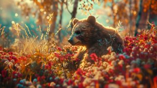 Aesthetic Bear AI Image HD Wallpaper