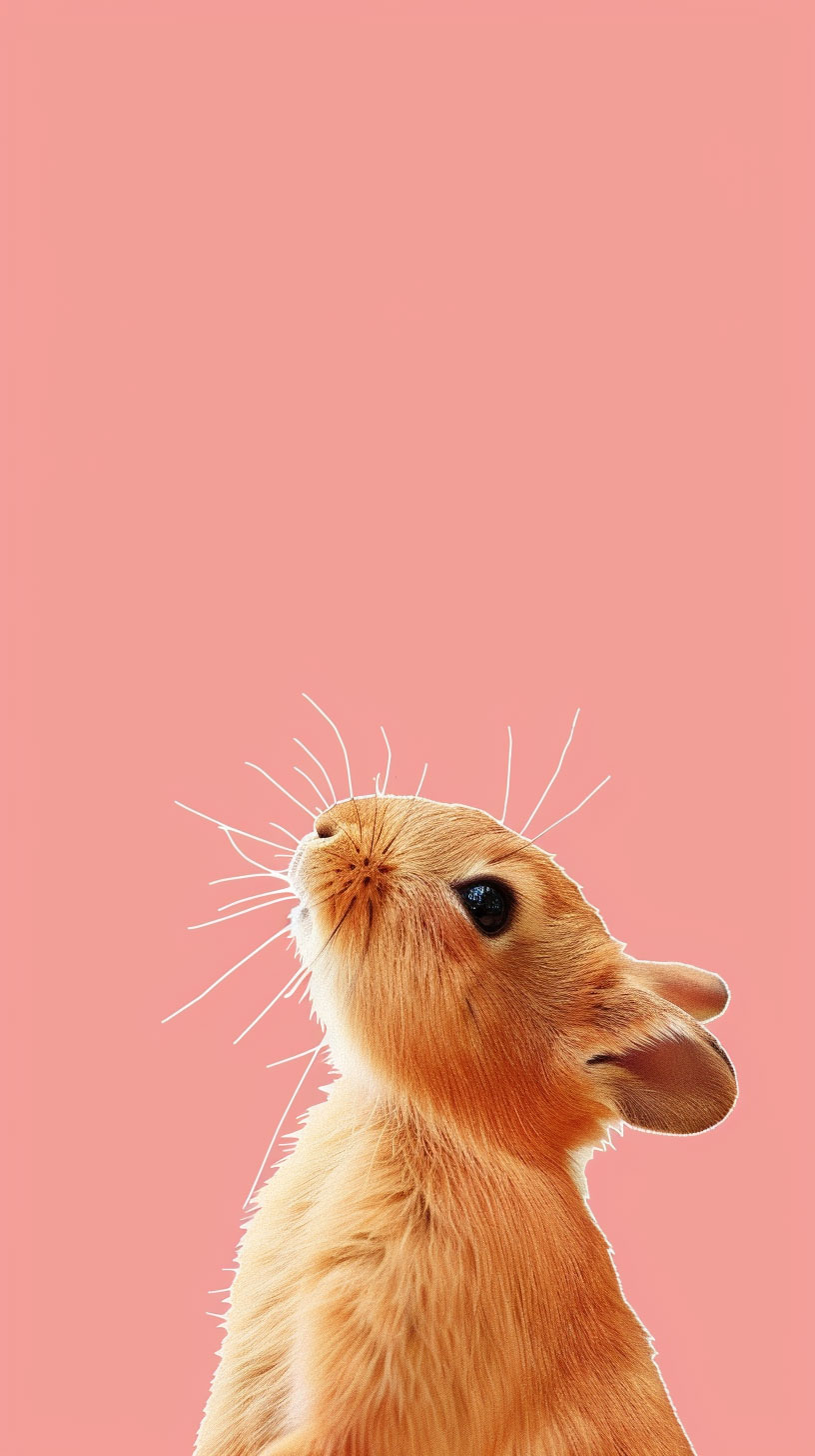 HD Aesthetic Bunny Mobile Wallpaper: Tranquil Bliss