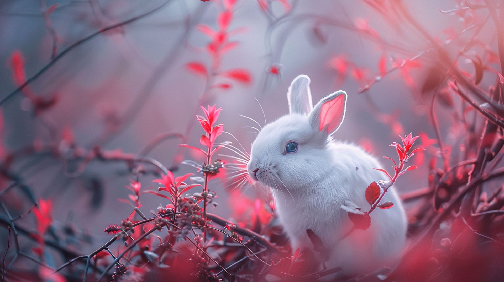 Aesthetic Bunny AI Image: 1920x1080 HD Desktop Background