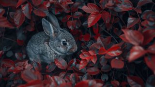 Download Aesthetic Bunny AI Image: Beautiful Desktop Background