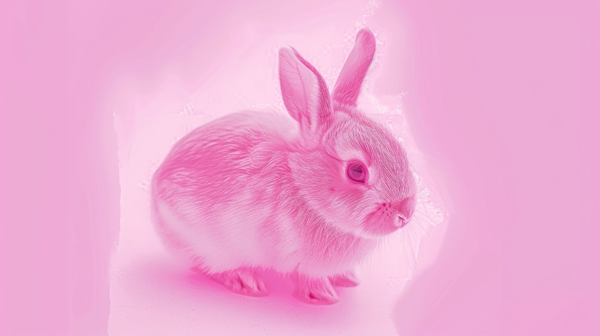 Digital Aesthetic Bunny AI Image: Stylish Desktop Wallpaper