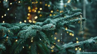 Delicate Christmas Tree AI Wallpaper