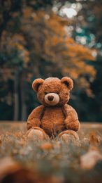 Aesthetic Teddy Bear AI Wallpaper for iPhone