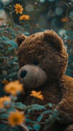 Elegant Teddy Bear AI Wallpaper for Android Phones