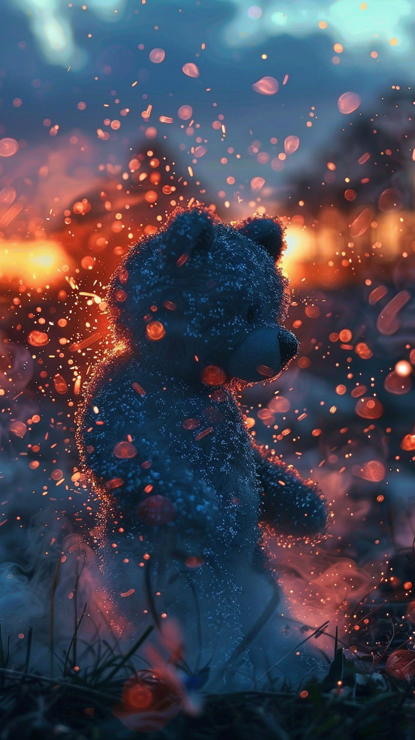 Pastel Aesthetic Teddy Bear AI Wallpaper for Android