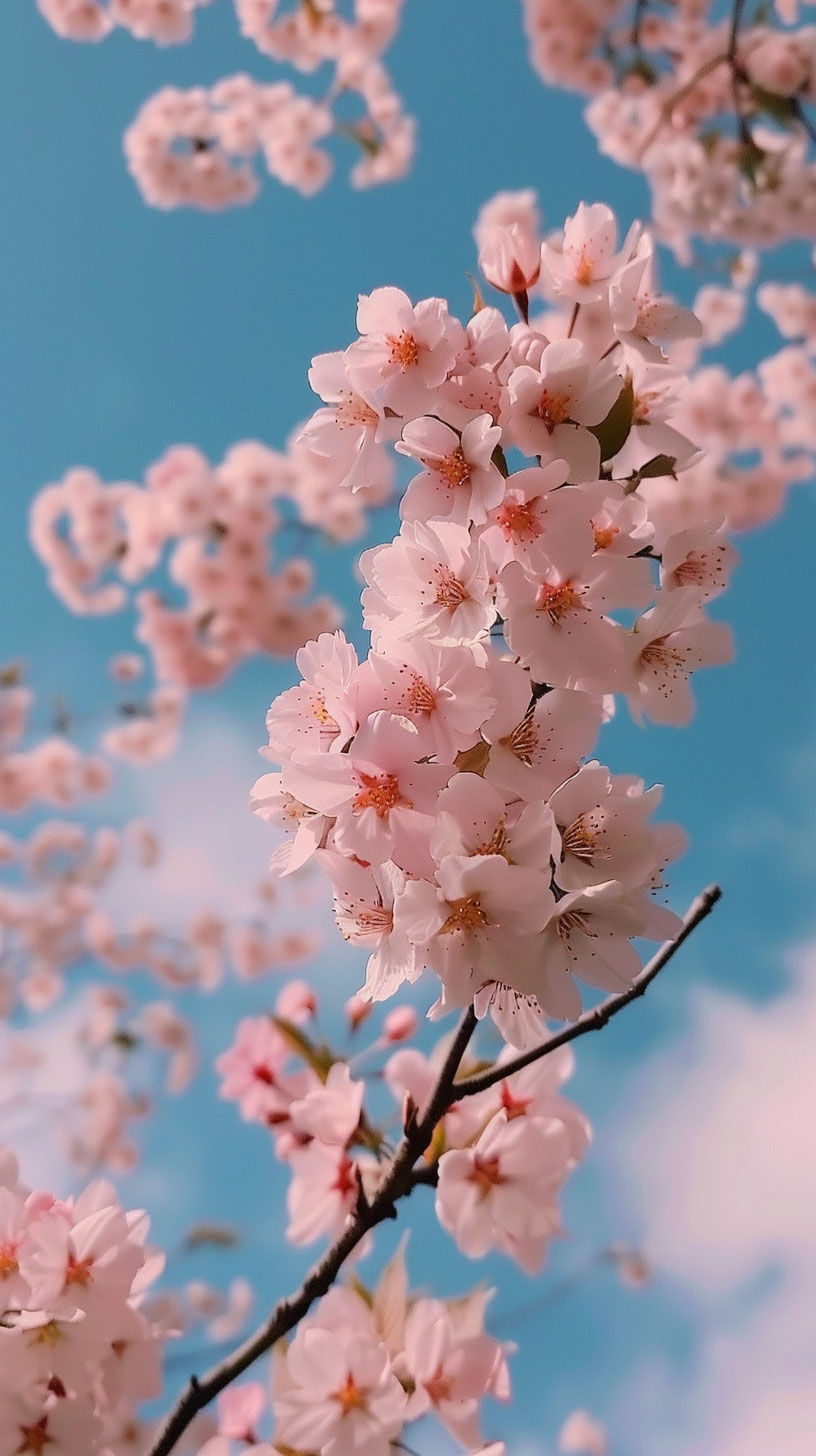 Beautiful Aesthetic Anime Cherry Blossom Phone Wallpaper