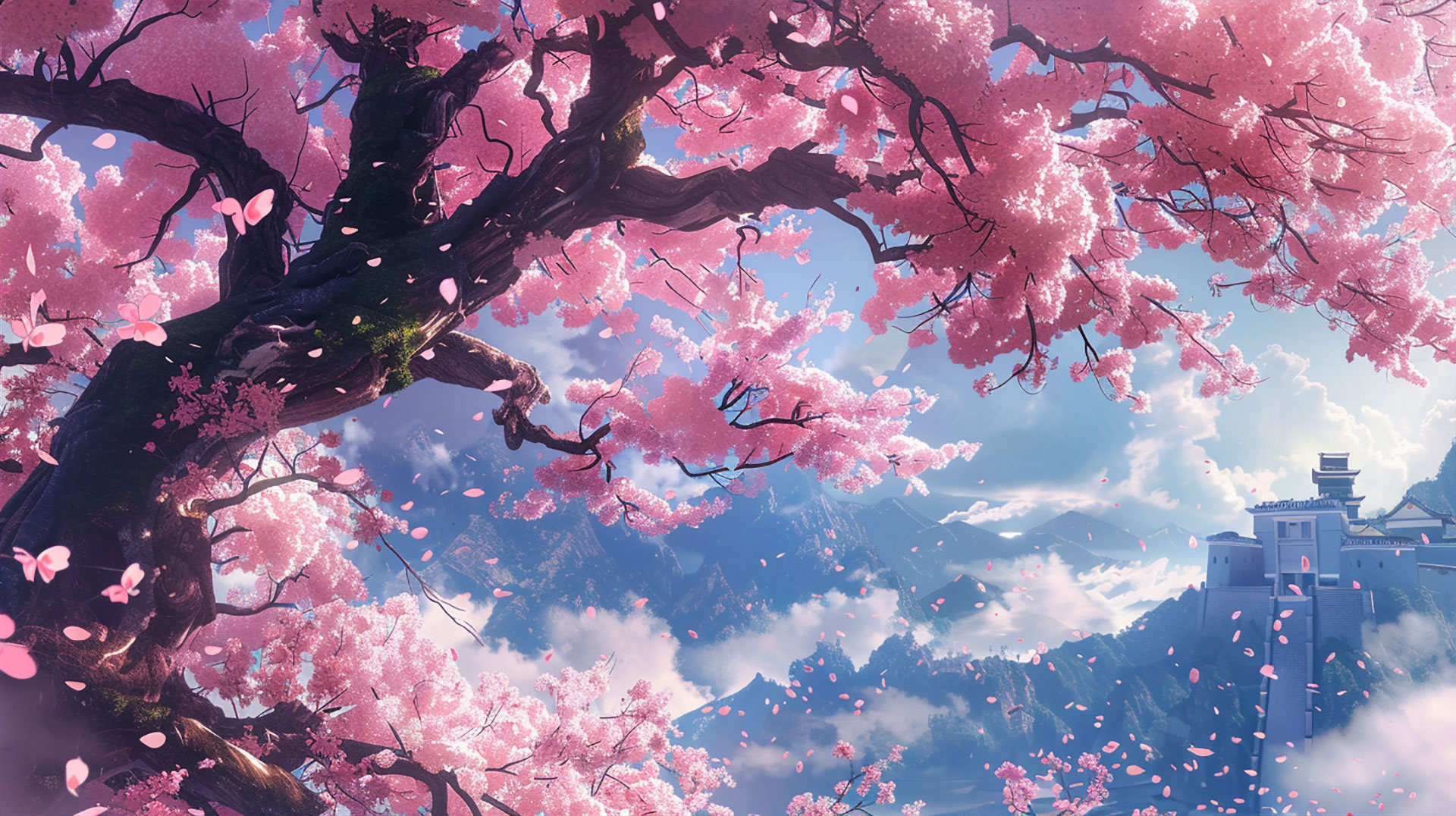 4K Cherry Blossom AI Desktop Wallpaper for Free