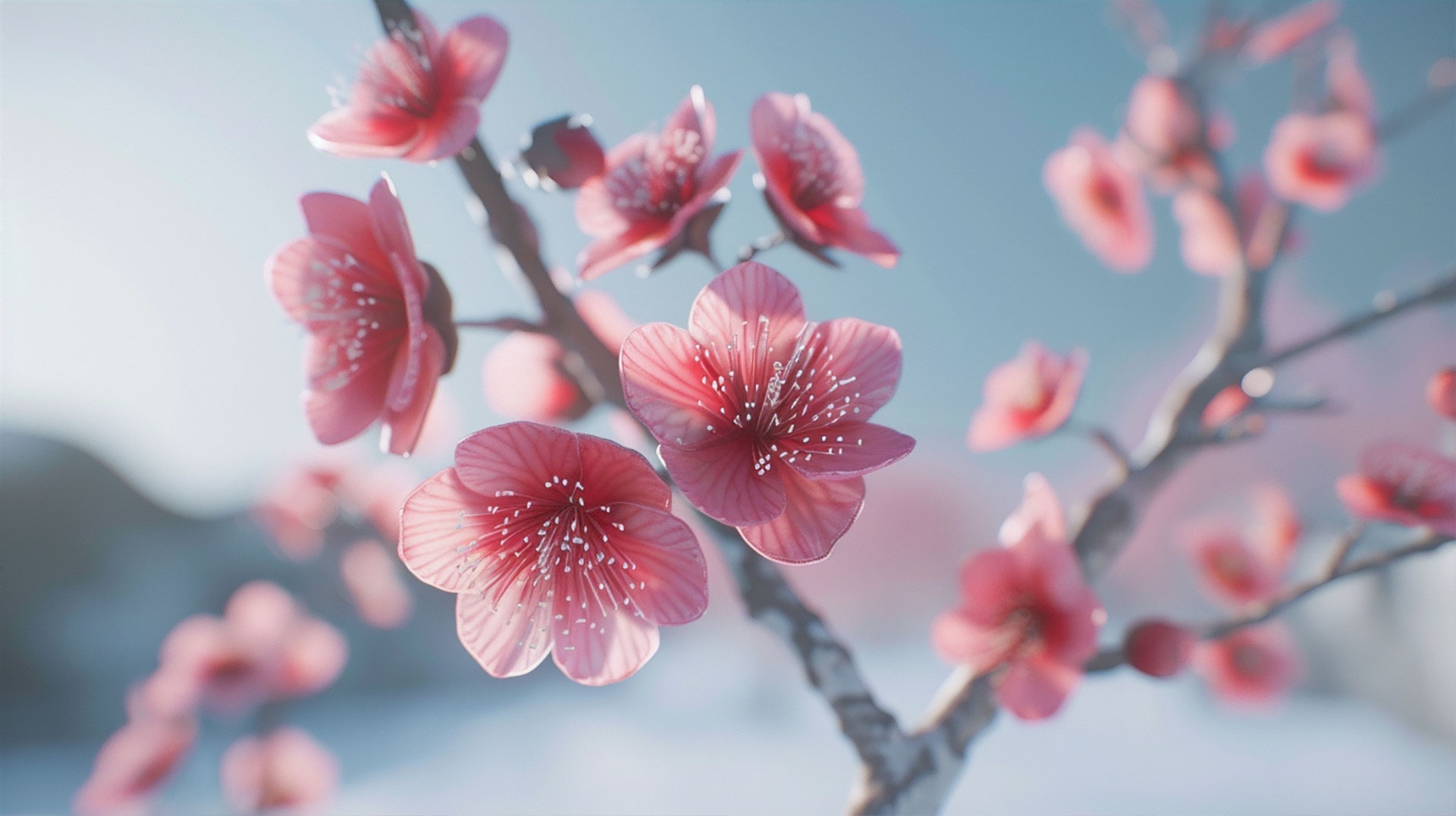 Aesthetic Cherry Blossom AI Desktop Images in 4K