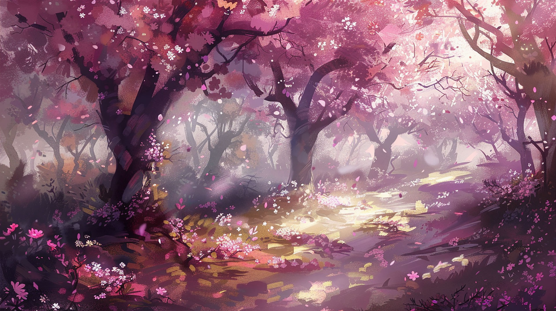 Ultra HD Aesthetic Cherry Blossom AI Desktop Photos