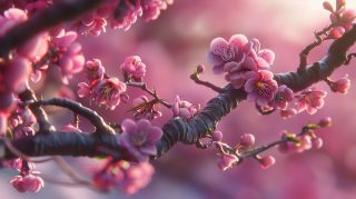 High-Resolution Aesthetic Cherry Blossom Laptop Backgrounds