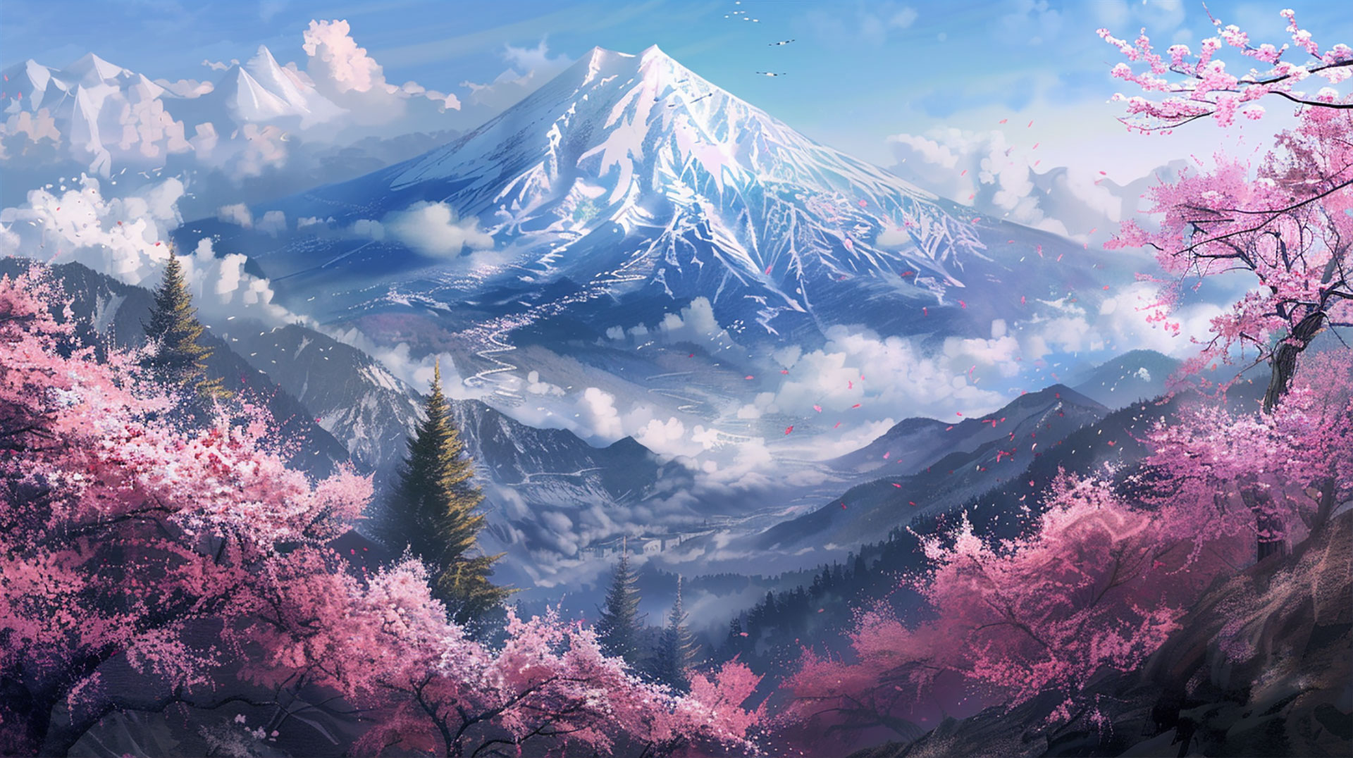 Free HD Cherry Blossom Aesthetic Laptop Backgrounds