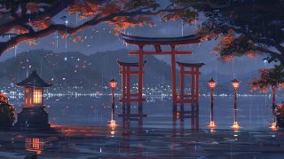 Stunning Aesthetic Japanese Nighttime Cherry Blossom Wallpapers