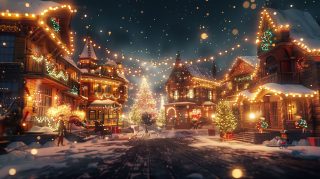 Ultra HD Digital Background Vintage Christmas Wallpaper