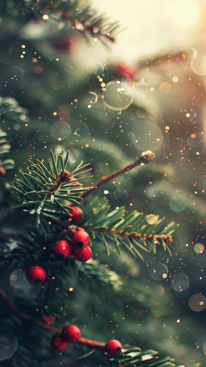 Free 4K Vintage Christmas Wallpaper for Mobile Devices