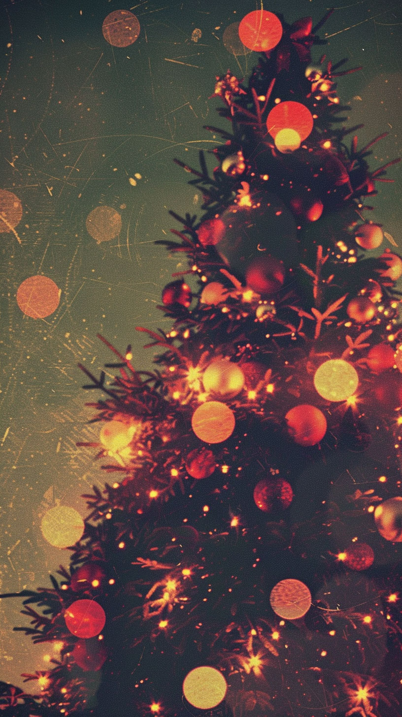 Ultra HD Aesthetic Vintage Christmas iPhone Wallpaper