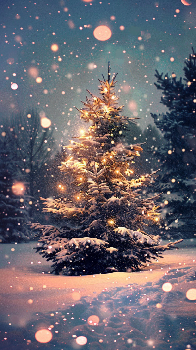 Free HD Vintage Christmas Mobile Wallpaper for iPhone