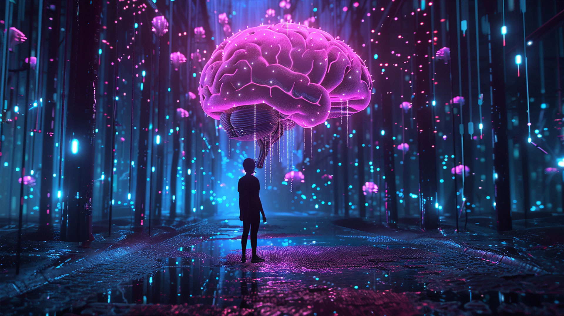 Brain AI Image HD Wallpaper for PC