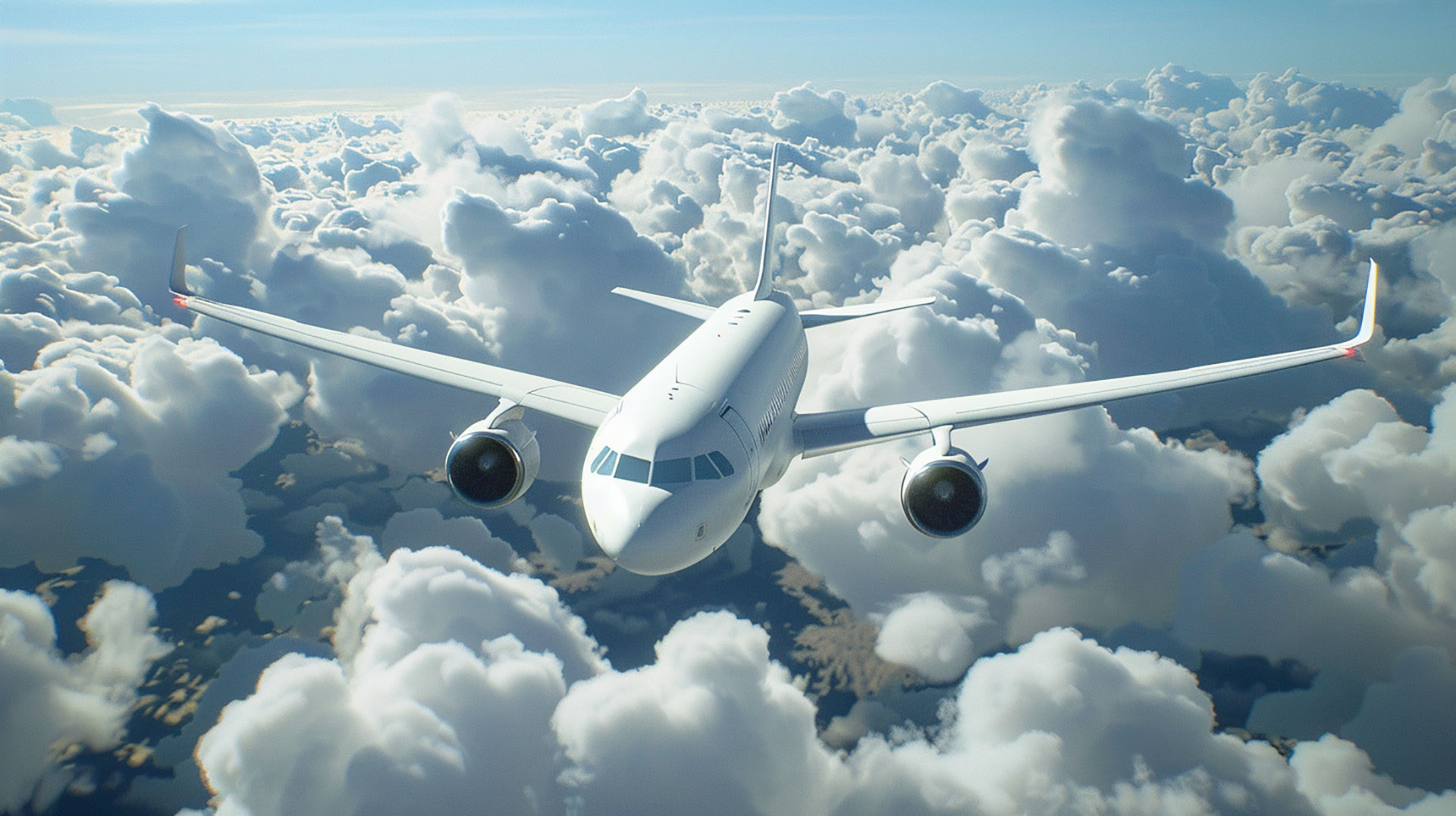 PC wallpapers: airplane 3D AI digital background